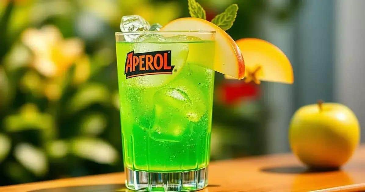 Aperol mit grünem Apfelsoda: Ein erfrischender Sommer-Cocktail!