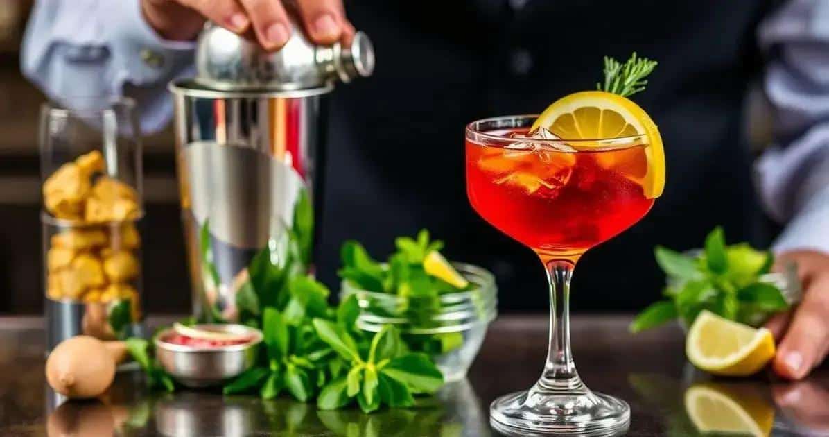 Aufbereitung des Cognac-Cocktails