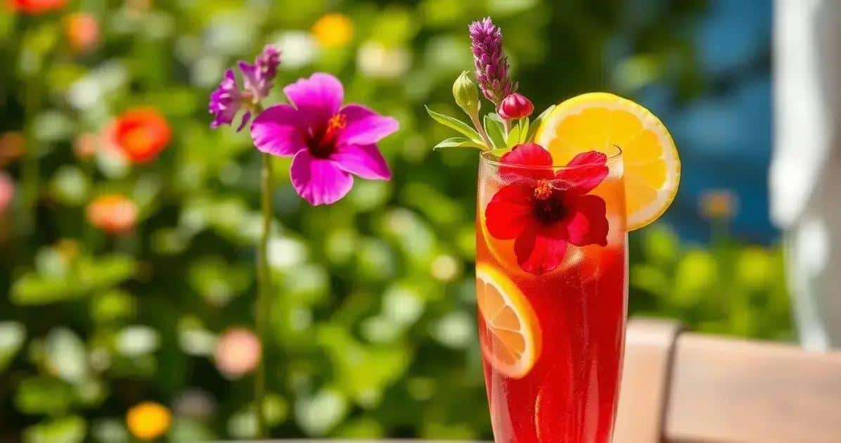 Champagner mit Hibiskustee und Zitronensaft: Ein frischer Twist!