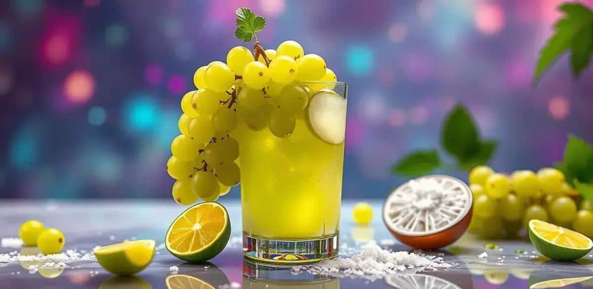 Detaillierte Zubereitung der grünen Trauben-Caipirinha