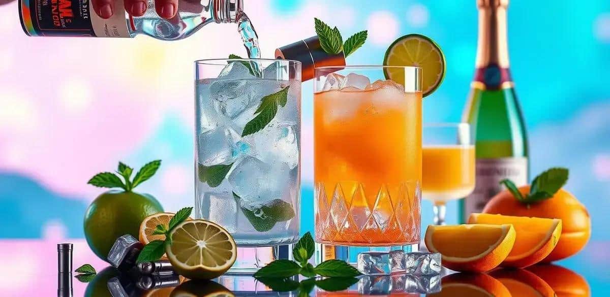 Die beste Zubereitung von Gin mit Sekt und Mangosaft
