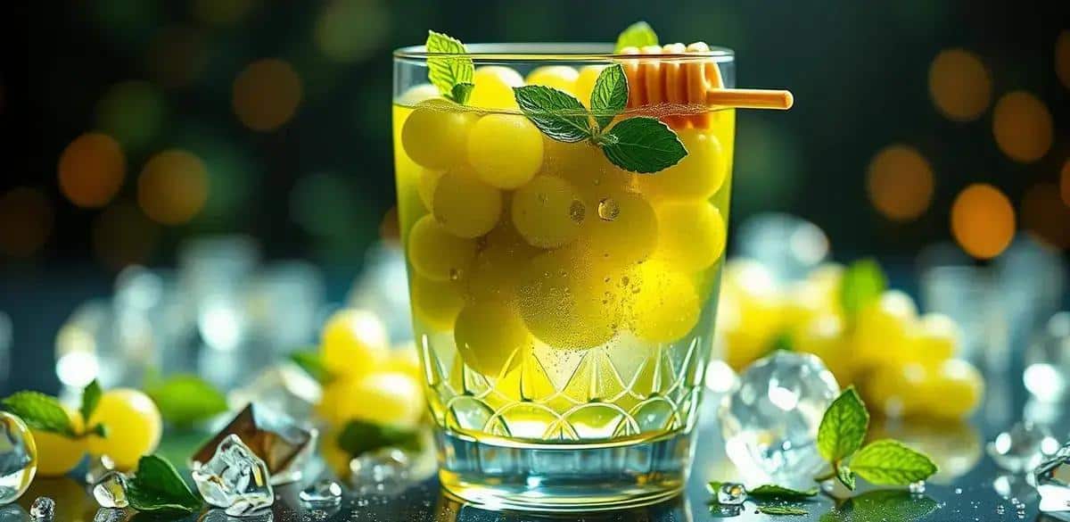 Entdecke das erfrischende Rezept der grünen Trauben-Caipirinha mit Honig