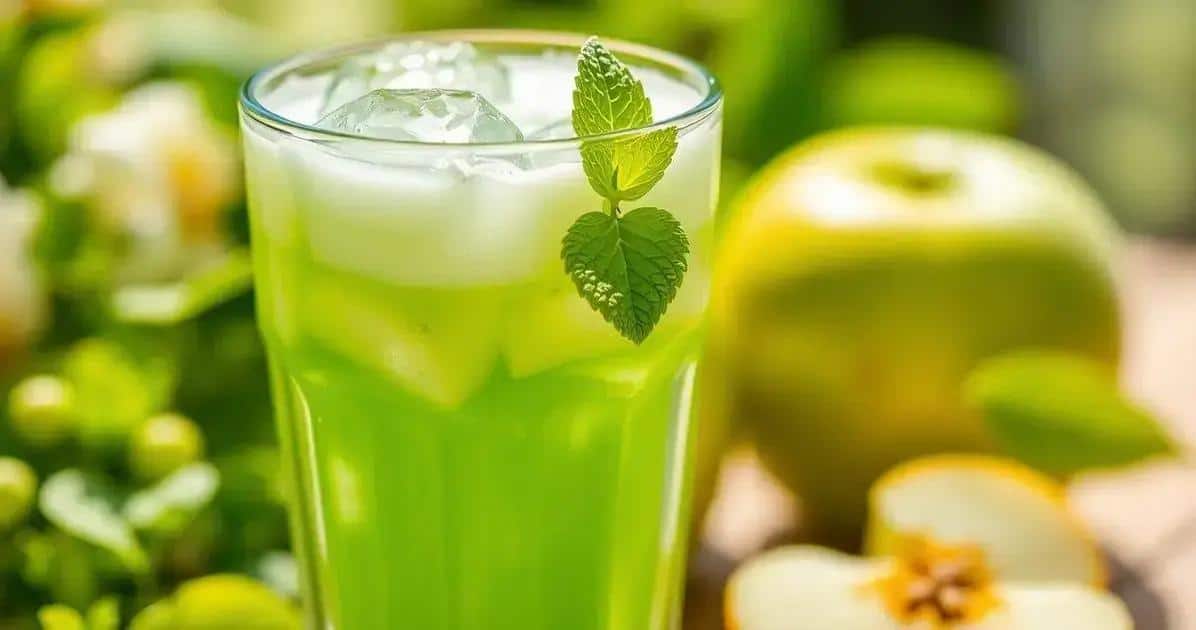 Grüner Apfeldrink mit Kondensmilch: Eine süße und leckere Überraschung!