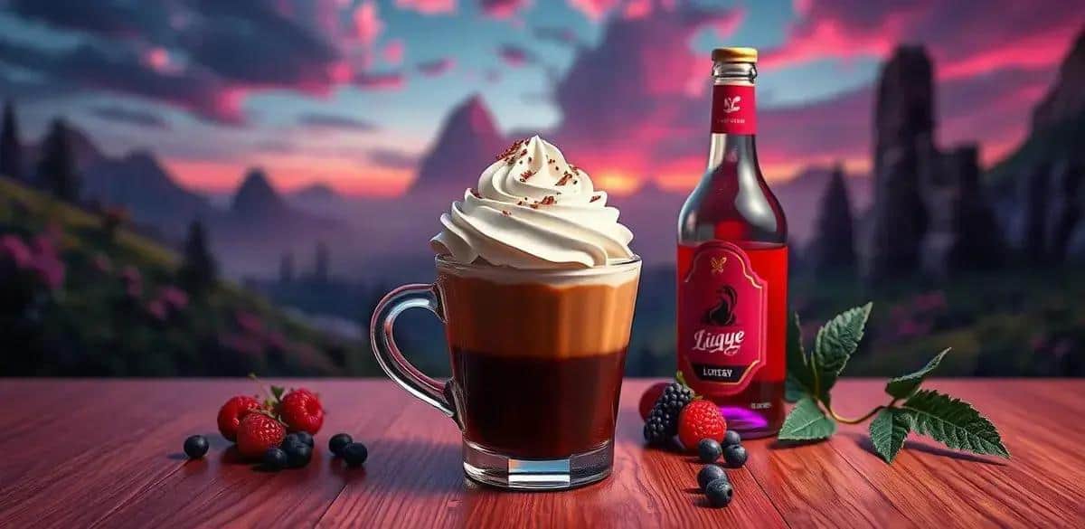 Kaffee mit Beerenlikör und Schlagsahne: Ein dekadenter Genuss!