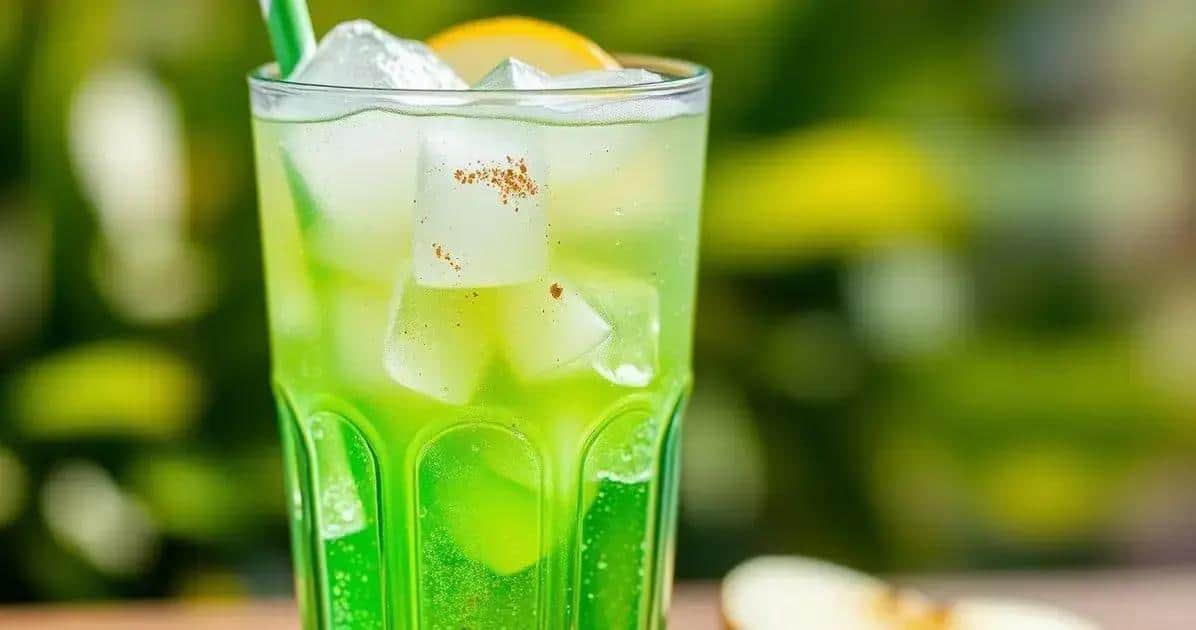 Kokoswasser mit grünem Apfelsoda und Zimt: Eine köstliche Erfrischung!
