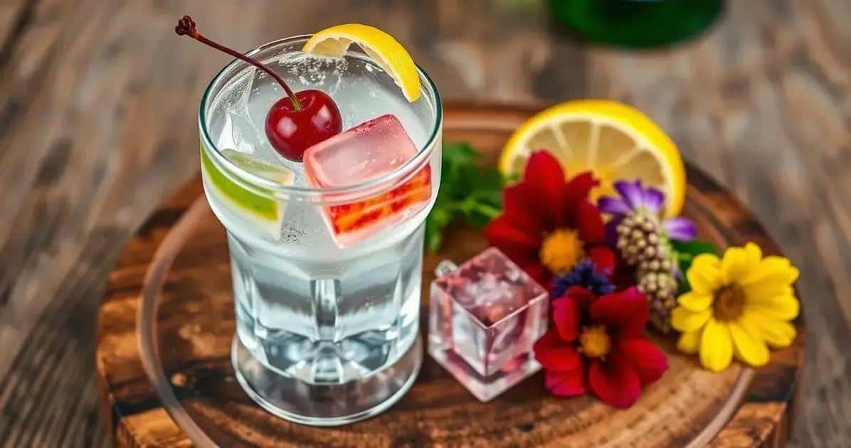 Kreative Präsentation des Gin Sour Cocktails