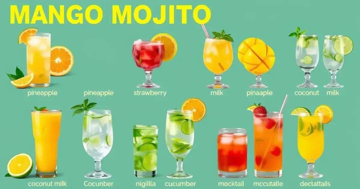 Kreative Variationen des Mango-Mojitos