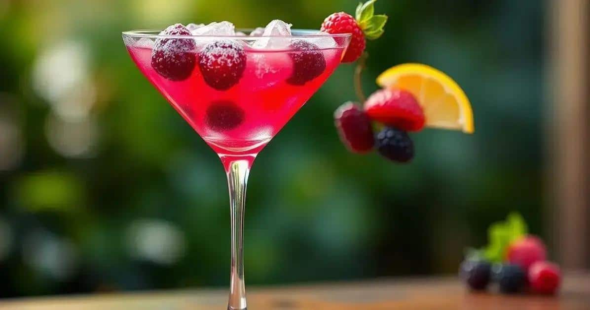 Martini mit Beerenlikör und Soda: Eine erfrischende Kombination zum Genießen