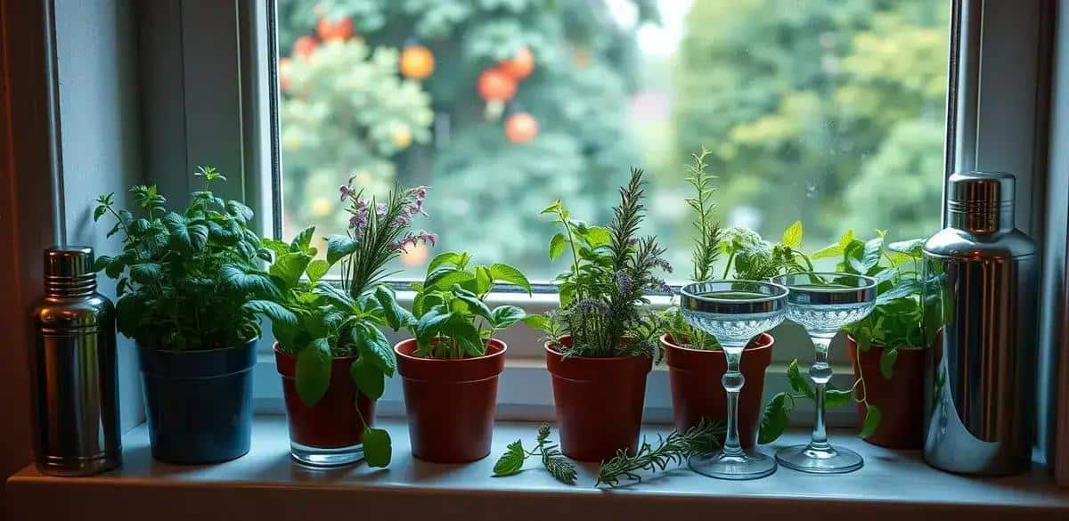Pflege von Kräutern zur Garnierung von Cocktails