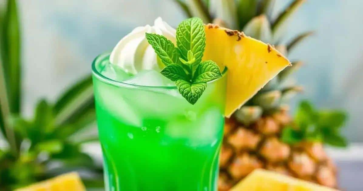 Piña Colada mit Minzlikör und weißer Schokolade: Eine tropische Versuchung