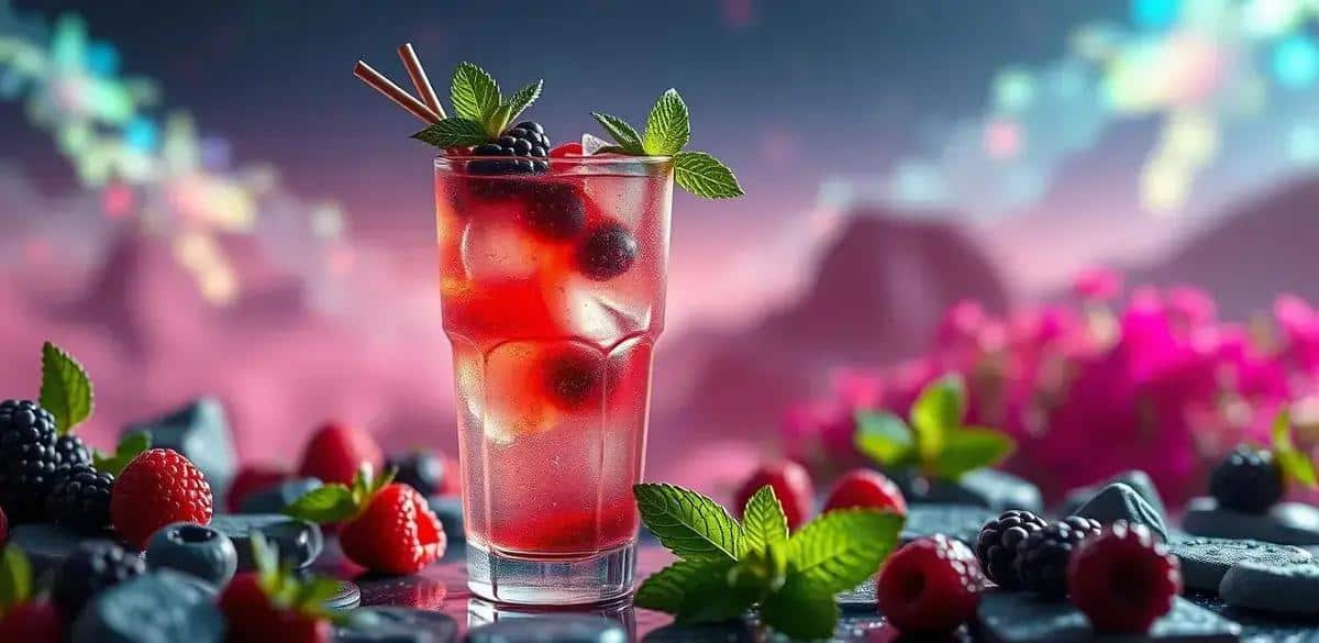 Pisco mit roten Beerenlikör und Soda: Ein erfrischendes Cocktail-Abenteuer