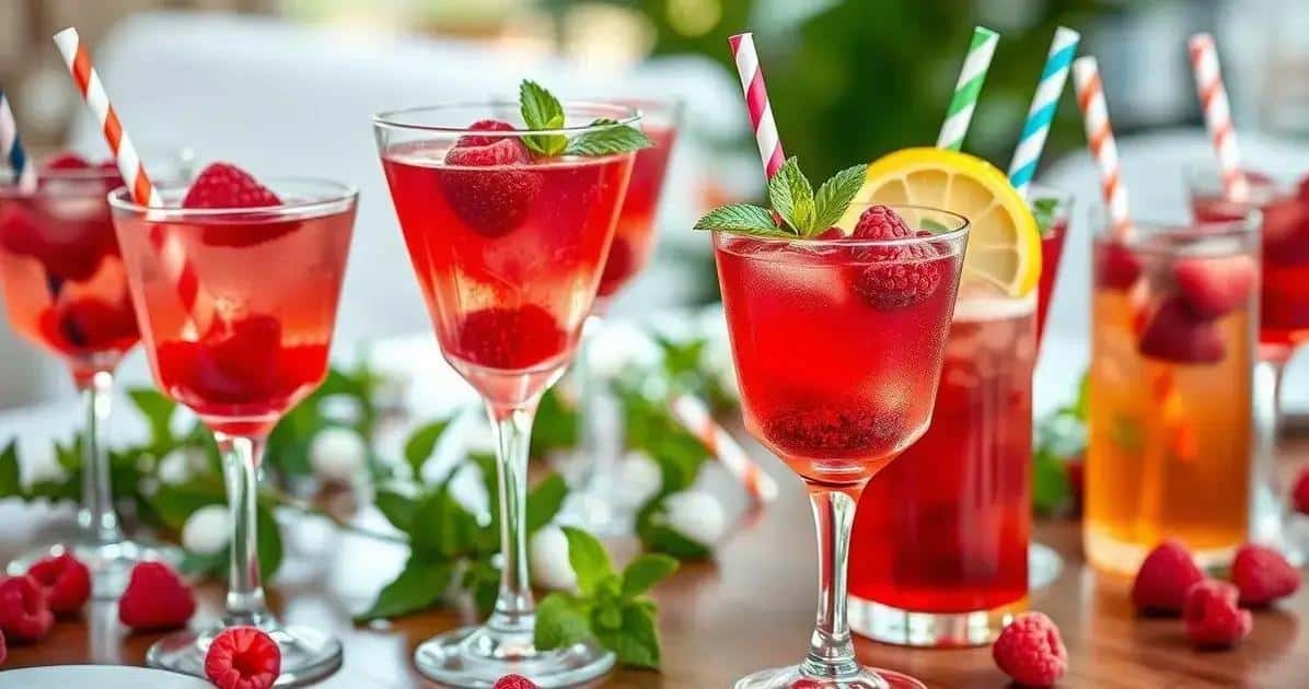Präsentationstipps für Himbeer-Drinks
