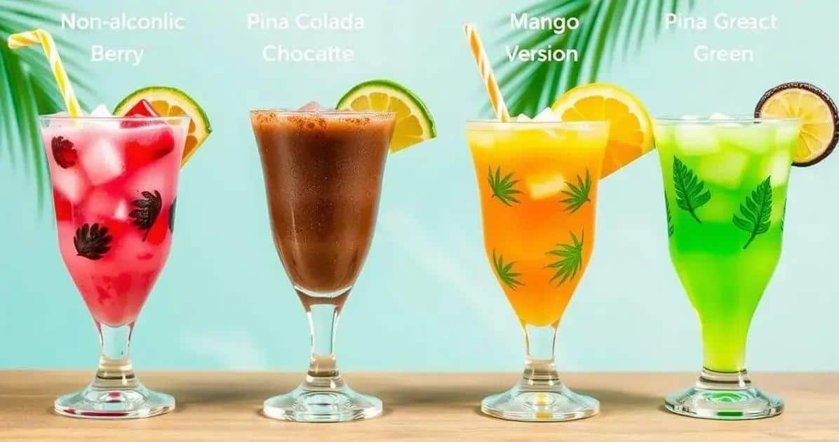 Rezept-Variationen der alkoholfreien Piña Colada