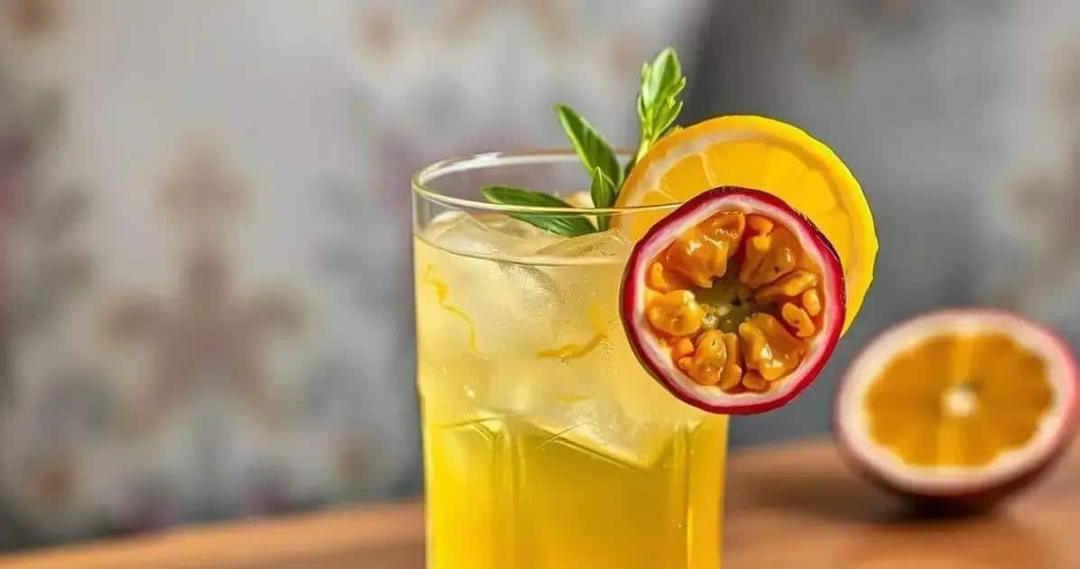 Sake mit Passionsfruchtsaft und Zitronenzeste: Ein erfrischendes Cocktail-Erlebnis