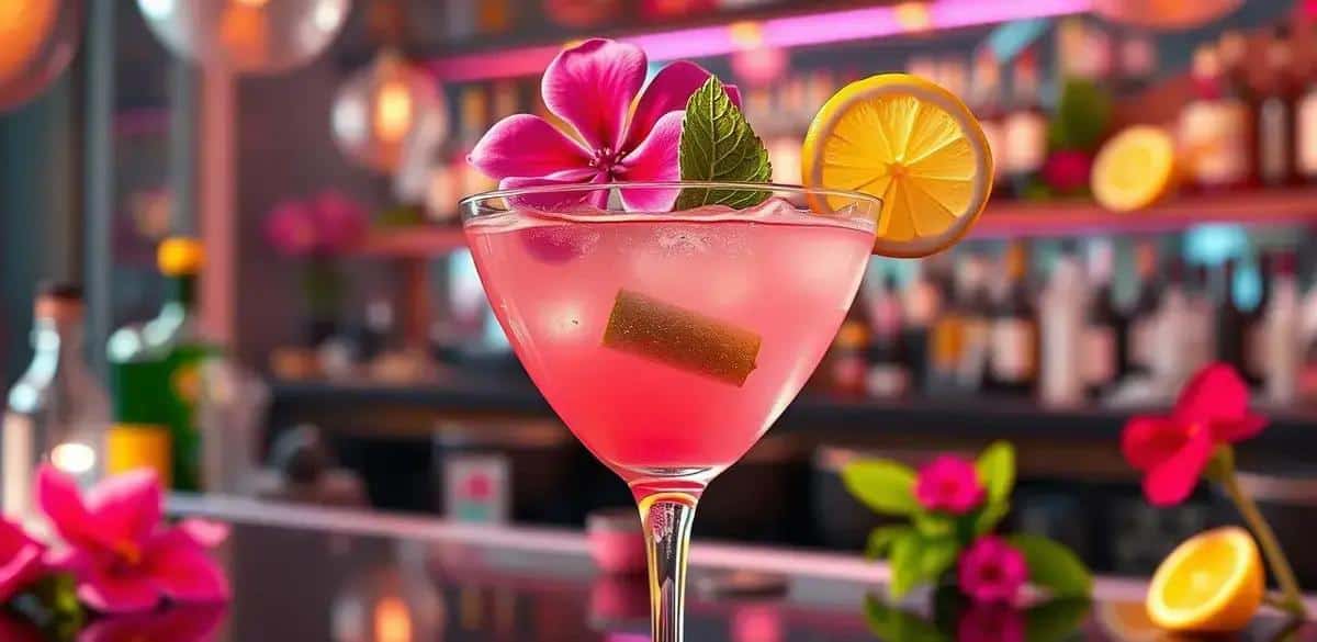 Tipps zur Garnierung des Pink Martini