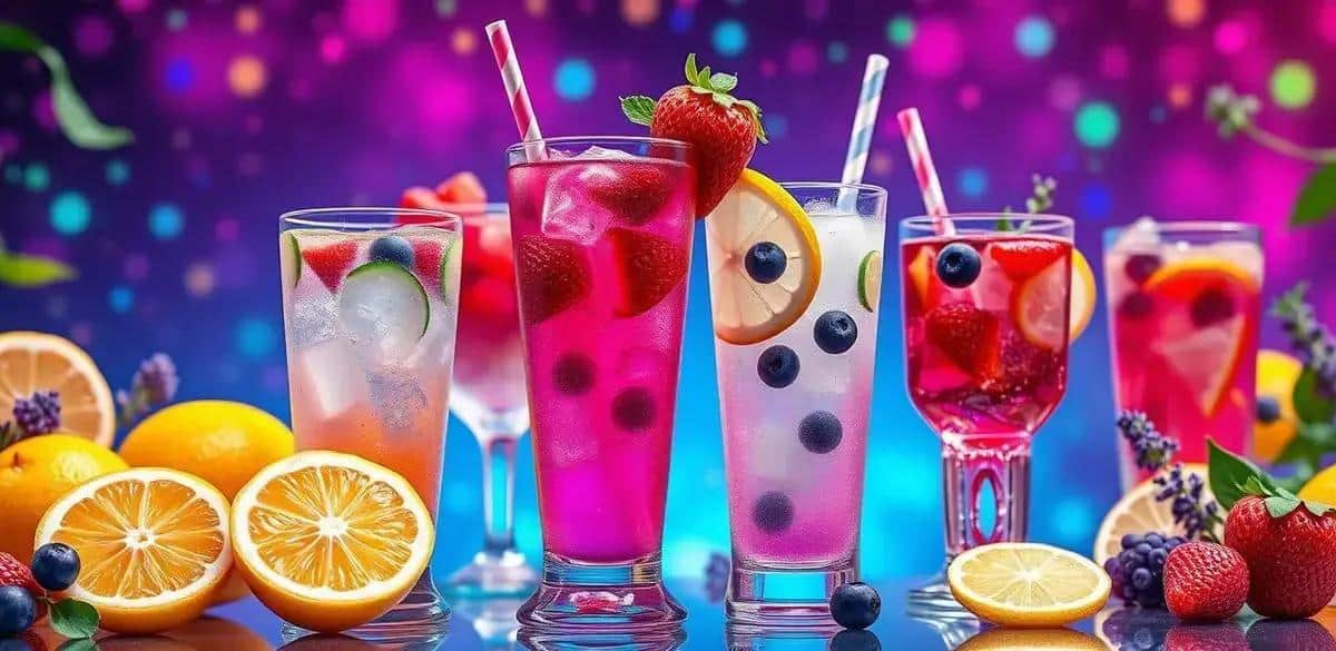 Variationen der Beerenlimonade