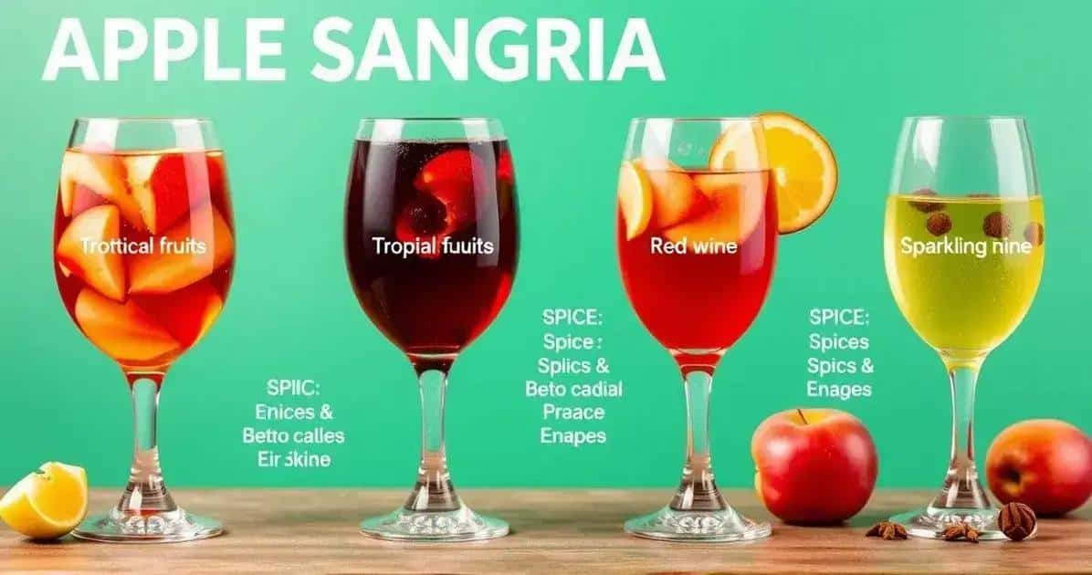 Variationen der klassischen Sangria mit Apfel