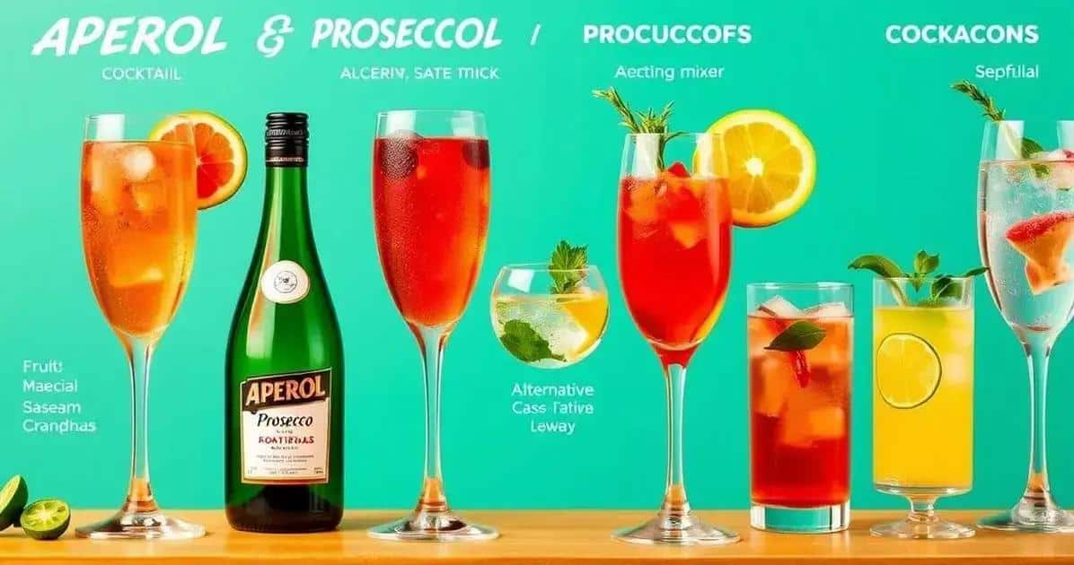 Variationen des Aperol mit Prosecco