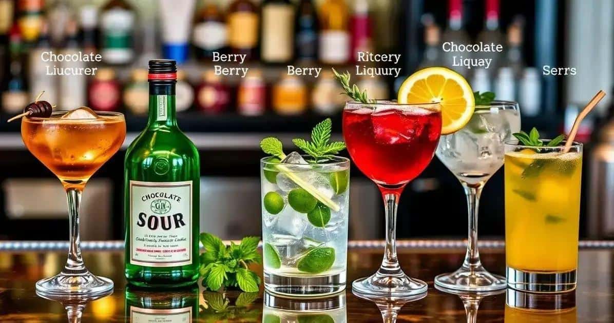 Variationen des Gin Sour mit Kirschlikör