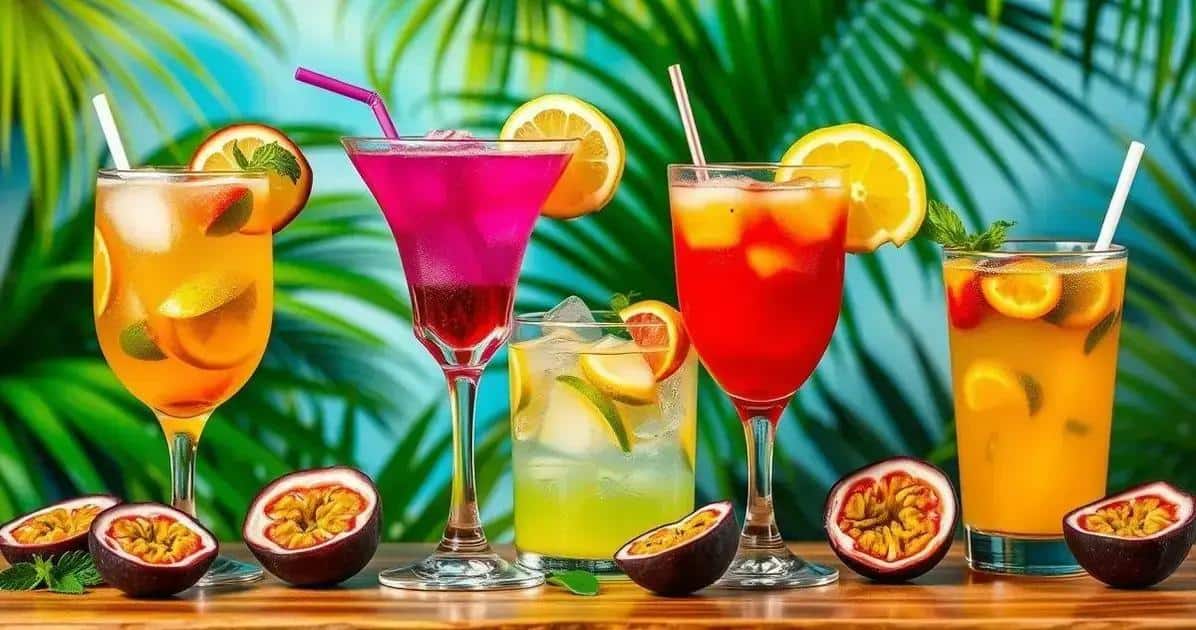 Variationen des Passionsfrucht-Cocktails