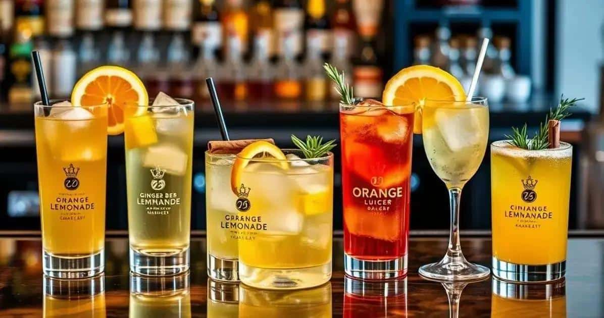 Variationen von Whisky mit Orangenlimonade