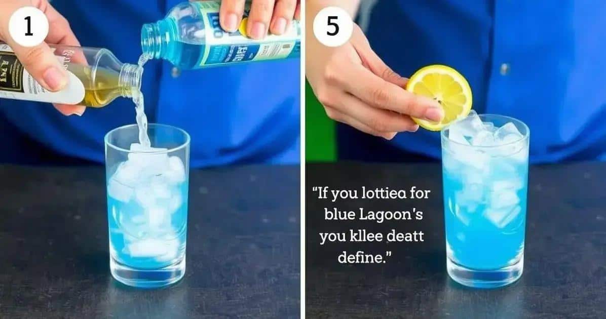 Vorbereitung des Blue Lagoon Drinks