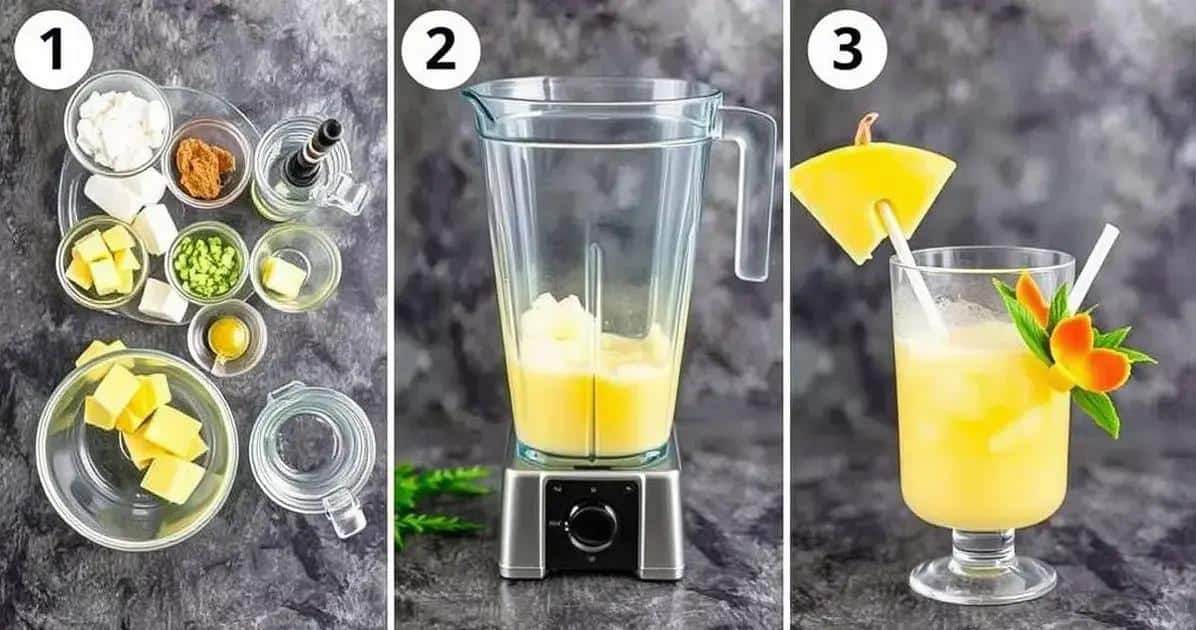 Vorbereitungsanleitung für leckere Piña Colada