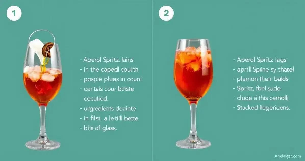 Vorbereitungsmethode für Aperol mit Prosecco