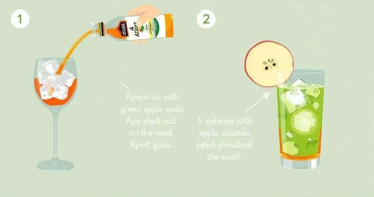 Zubereitung des Aperol Cocktails