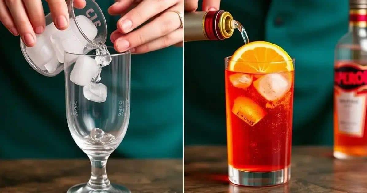 Zubereitung des Aperol Cocktails