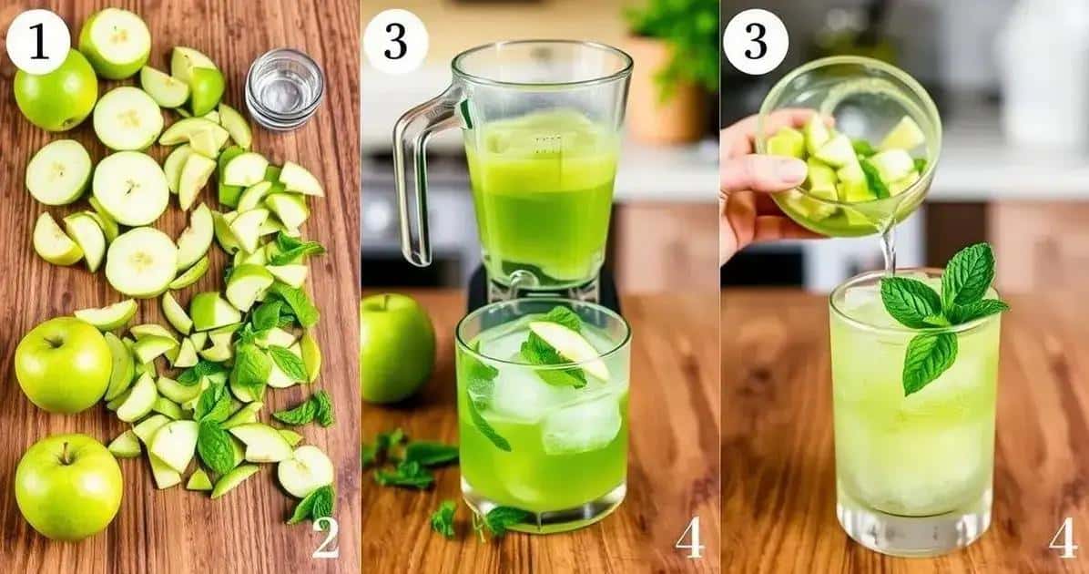 Zubereitung des Grünen Apfeldrinks