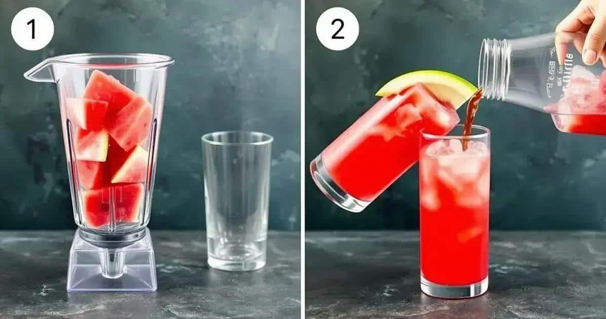 Zubereitung des Wassermelonen-Mocktails