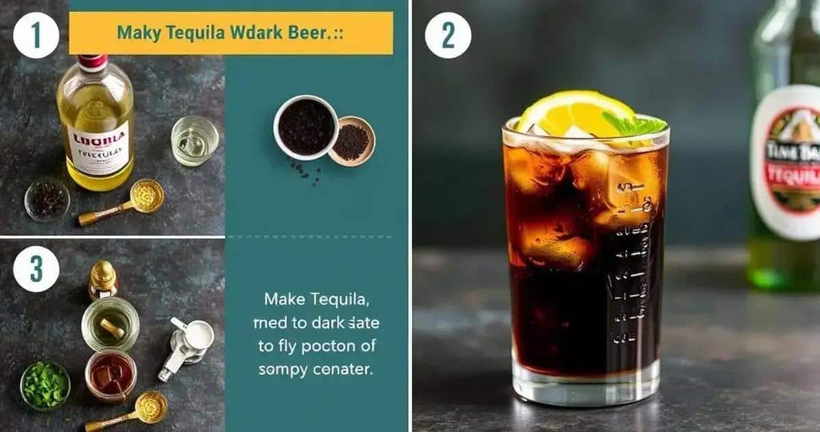 Zubereitung von Tequila mit dunklem Bier