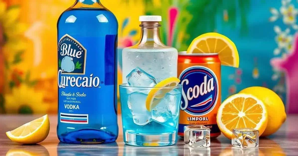 Zutaten für den Blue Lagoon Drink