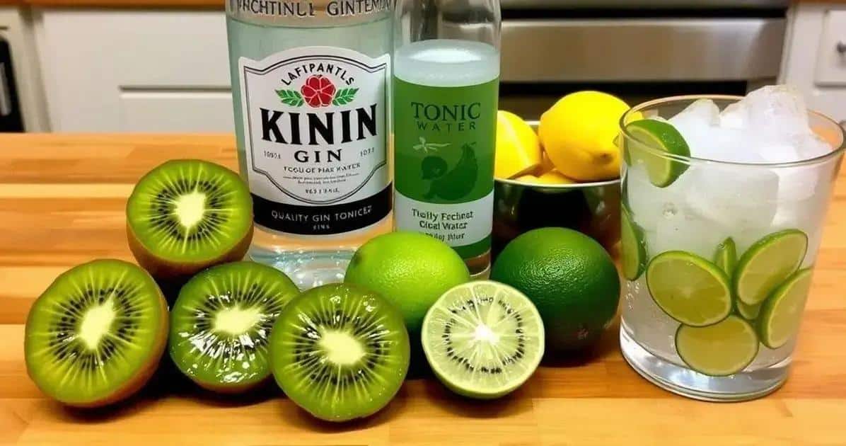 Zutaten für den Gin Tonic mit Kiwi