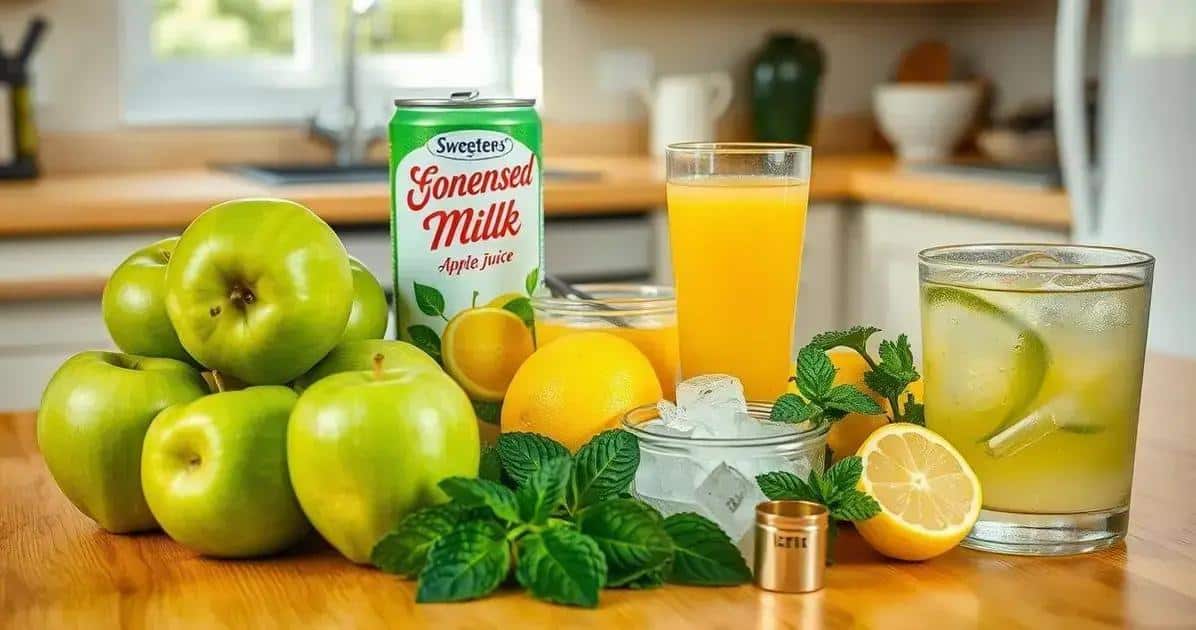 Zutaten für den Grünen Apfeldrink