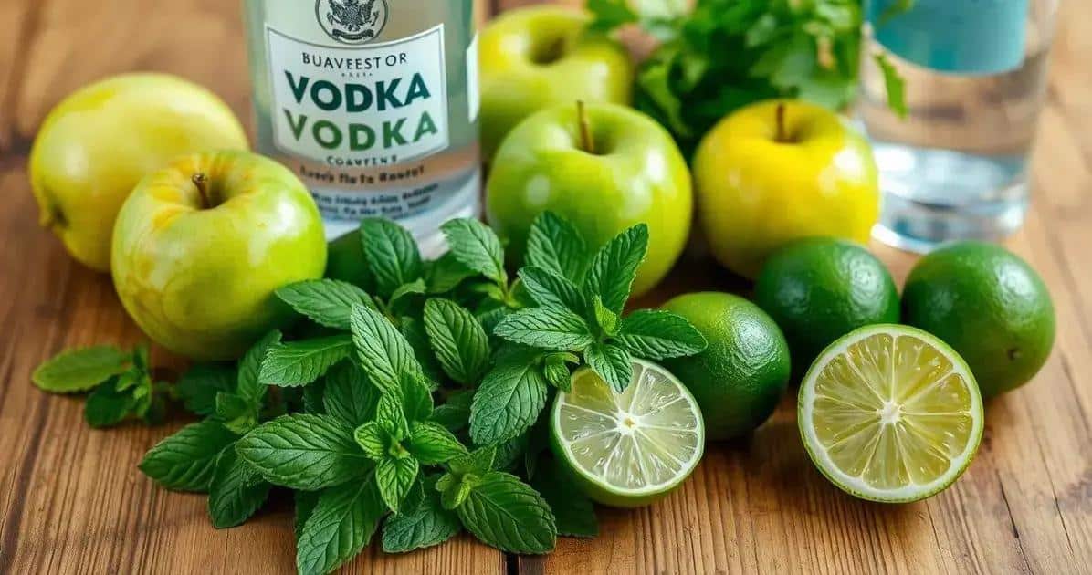 Zutaten für den Grünen Drink mit Wodka