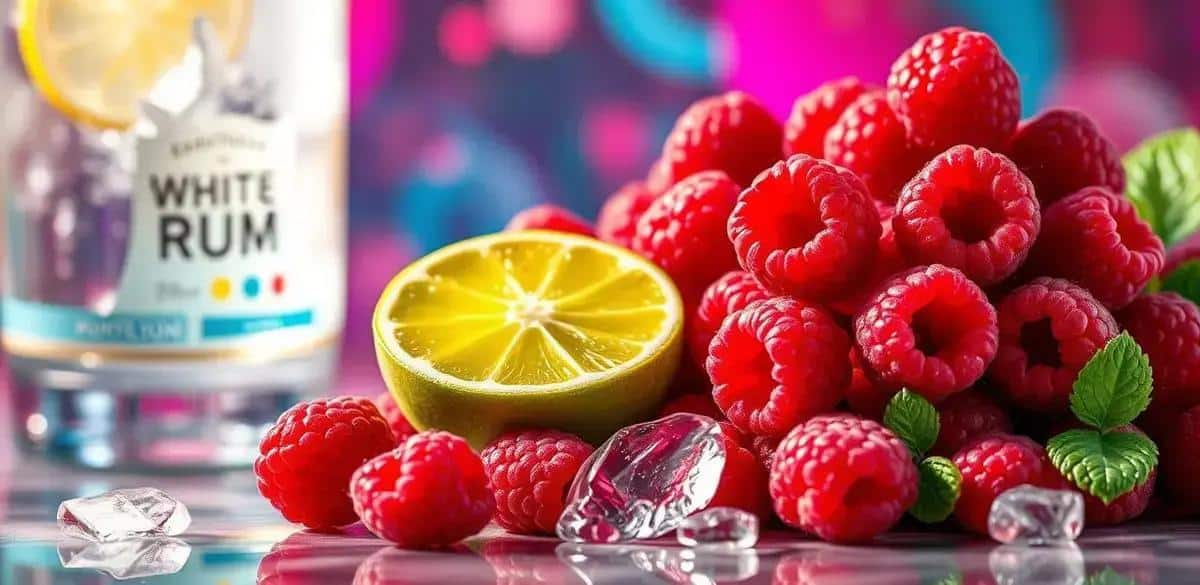 Zutaten für den Himbeer-Daiquiri
