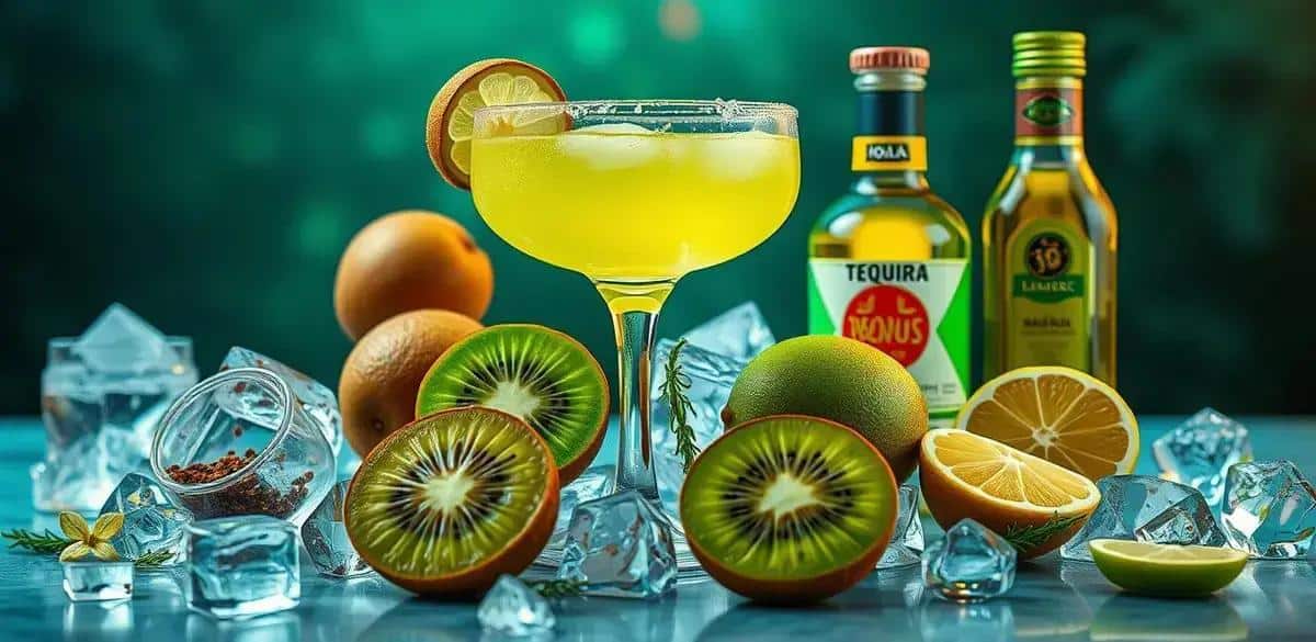 Zutaten für den Kiwi-Margarita-Drink