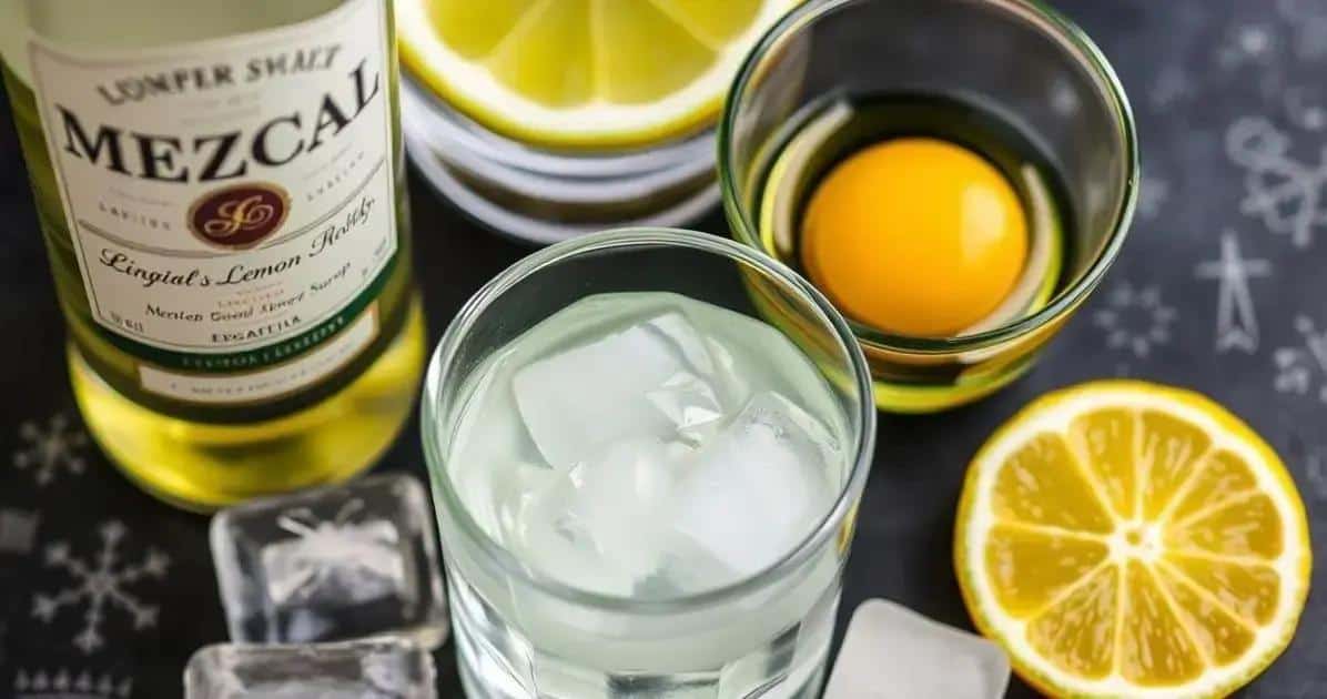 Zutaten für den Mezcal Sour