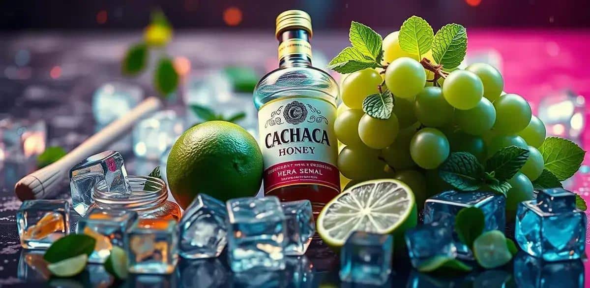 Zutaten für die Grüne-Trauben-Caipirinha