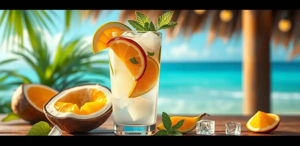 Zutaten für Drink mit Kokoswasser