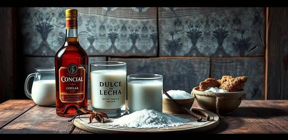 Zutaten für Dulce-de-Leche-Likör mit Cognac