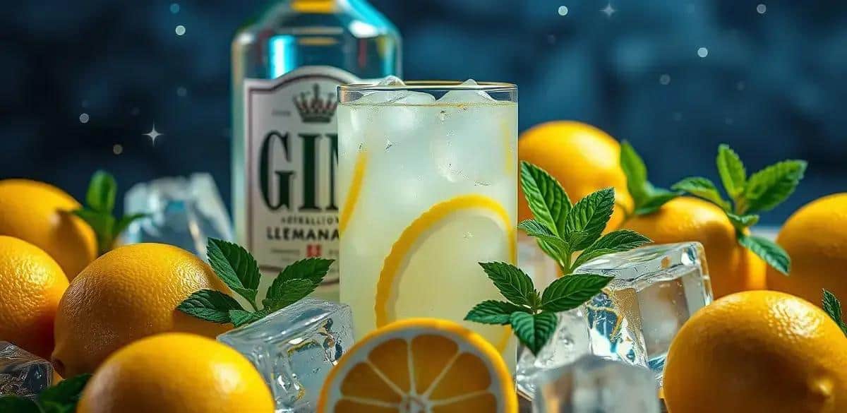 Zutaten für Gin mit Zitronenlimonade