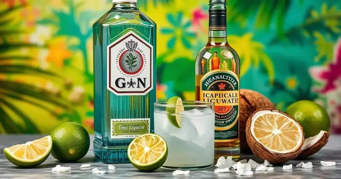 Zutaten für Gin Tonic mit Kokoslikör