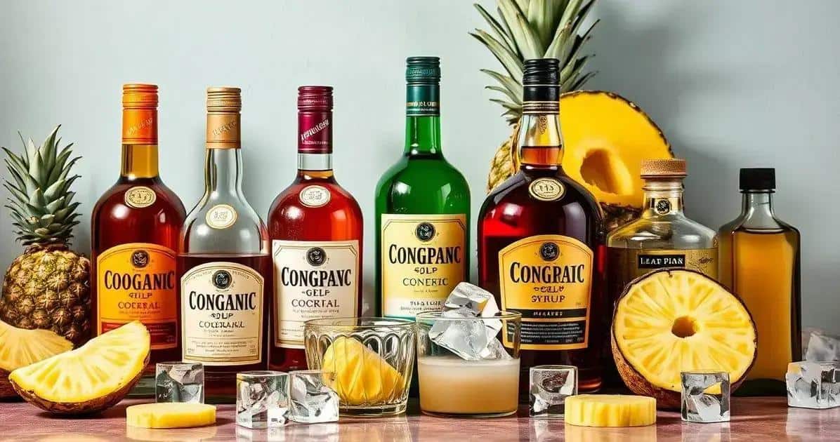 Zutaten für Tropischer Cognac mit Ananas und Kokos