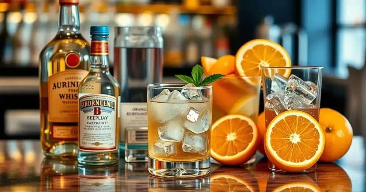 Zutaten für Whisky mit Orangenlimonade