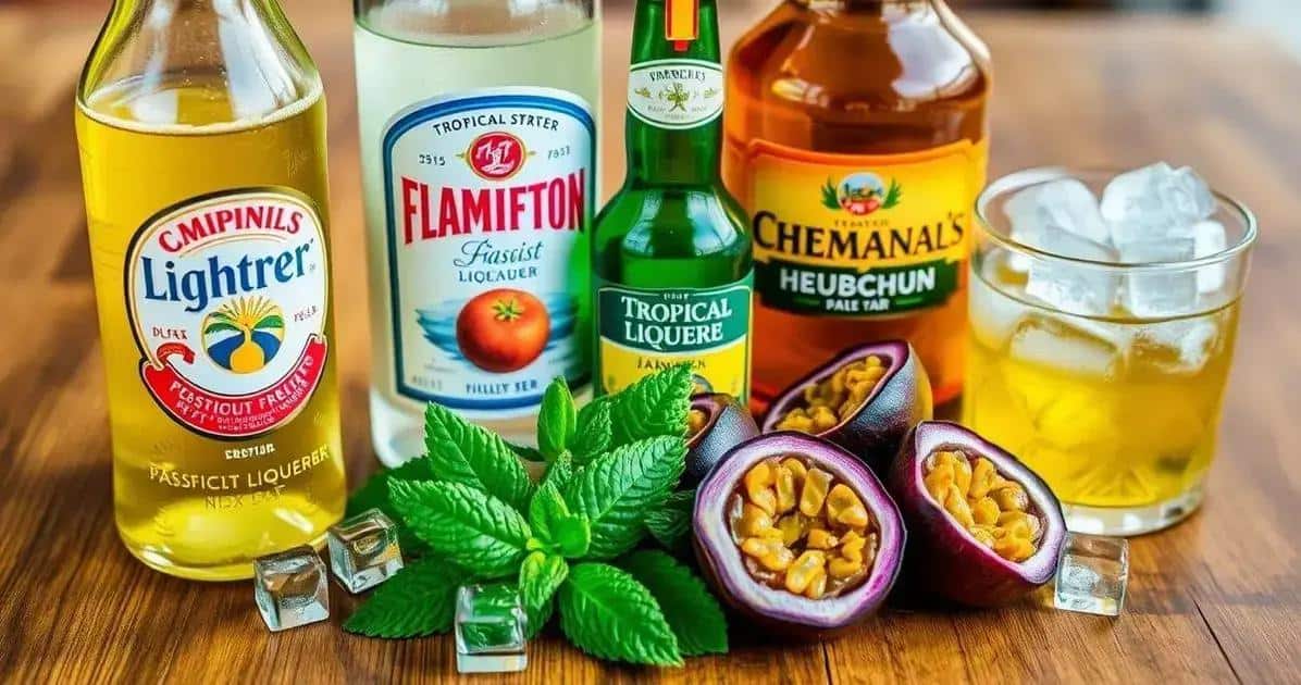 Zutatenliste für Bier mit Passionsfrucht- und Tropenlikör