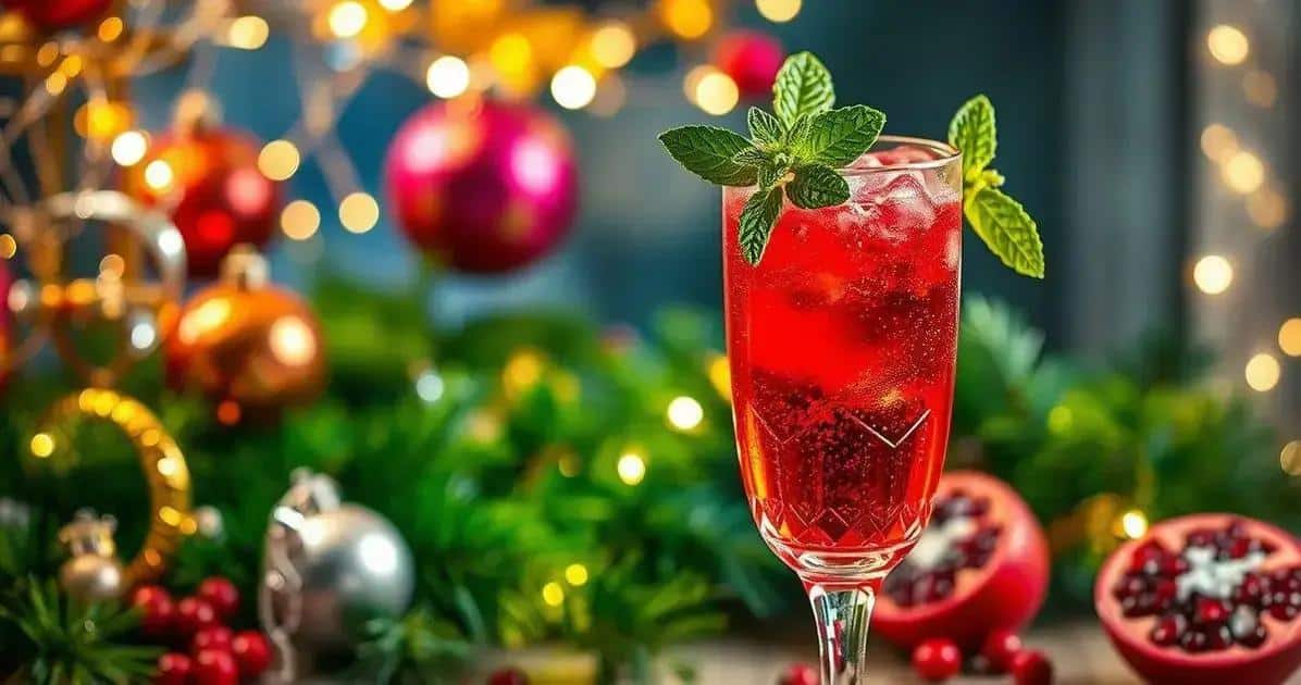 Champagner mit Granatapfelsaft und Minze: Ein festliches Cocktail-Rezept!