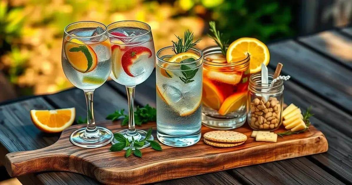 Cocktail-Serviervorschläge für Gin Tonic mit Orange